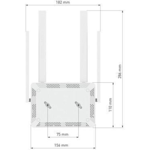 Точка доступу з функцією маршрутизації, мережеве обладнання 1200MBPS 1000M 4P SKIPPER KN-1912 KEENETIC
