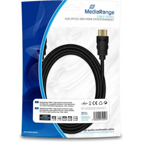 Кабель HDMI-HDMI 3M MRCS155 MEDIARANGE
