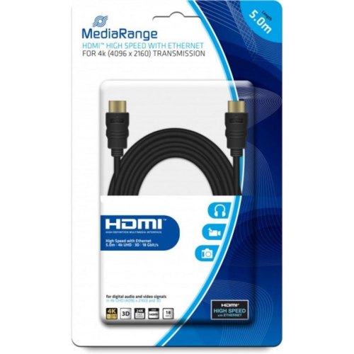 Кабель HDMI-HDMI 5M MRCS158 MEDIARANGE
