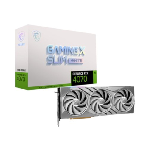 Відеокарта MSI GeForce RTX4070 12Gb GAMING X SLIM WHITE (RTX 4070 GAMING X SLIM WHITE 12G)