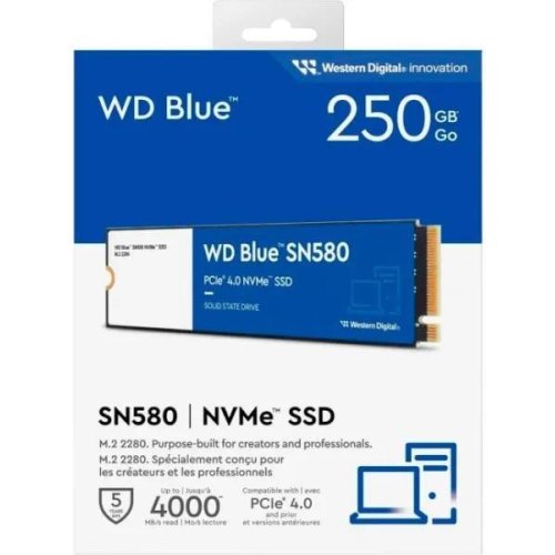 Накопичувач SSD G4 M.2 NVME 250GB BLUE SN580 WDS250G3B0E WDC