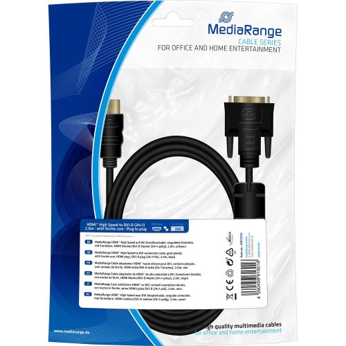 Кабель HDMI-DVI 2M MRCS132 MEDIARANGE