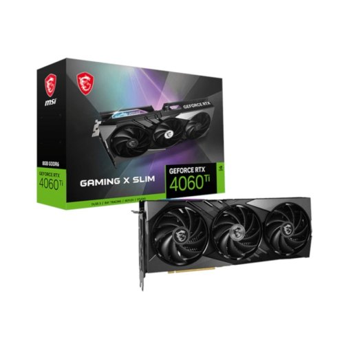Відеокарта MSI PCI-Ex GeForce RTX 4060 Ti Gaming X Slim 8GB GDDR6 (128bit) (2685/18000) (HDMI, 3 x DisplayPort) (RTX 4060 Ti GAMING X SLIM 8G)