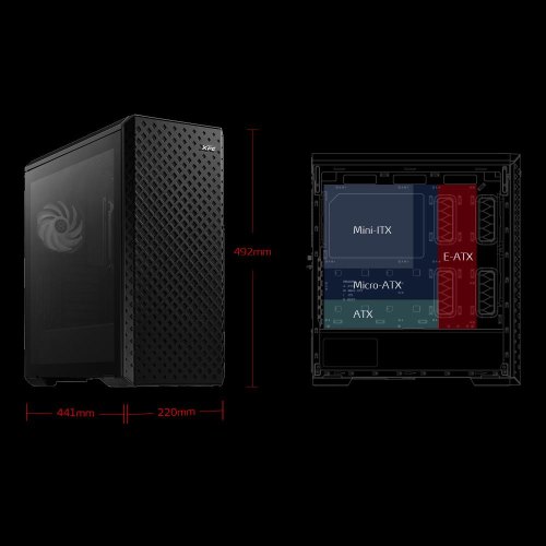 Корпус ATX W/O PSU BLACK DEFENDERPRO-BKCWW ADATA