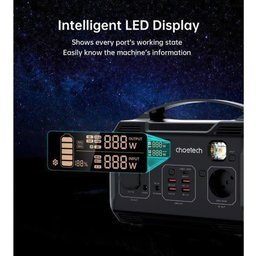 Портативна зарядна станція 300W BS002-EU-BK CHOETECH