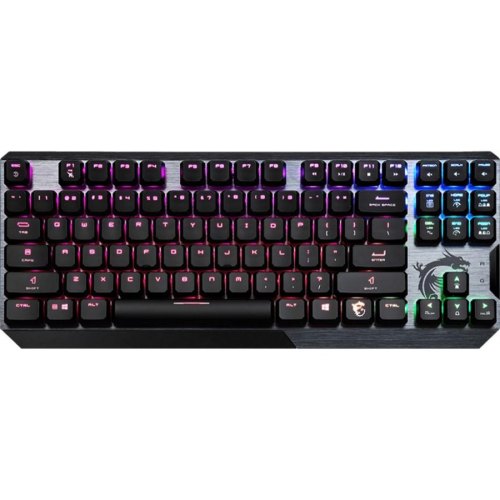Клавіатура GAMING BLACK ENG VIGOR GK50 LOW PROFILE TKL MSI