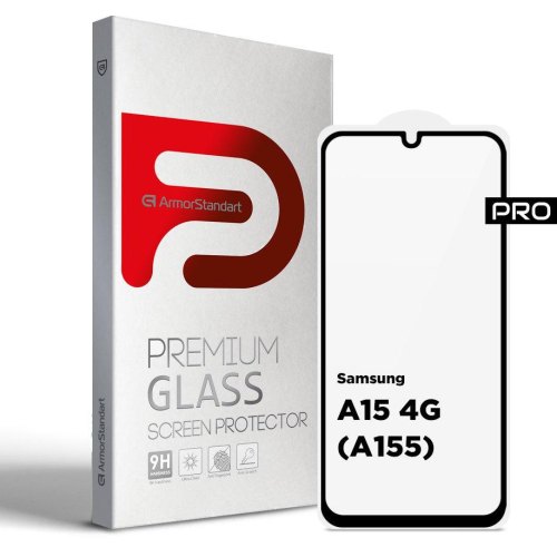 Захисне скло ArmorStandart Pro для Samsung A15 4G (A155) Black (ARM74659)
