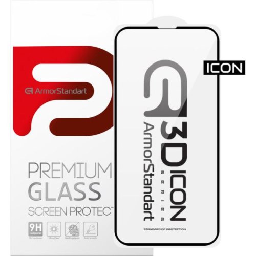 Захисне скло ArmorStandart Icon 3D для Apple iPhone 14 Plus / 13 Pro Max Black (ARM61973)