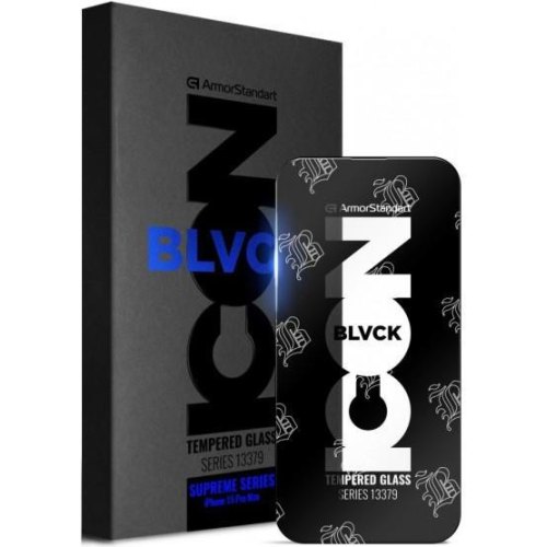 Захисне скло ArmorStandart Supreme Black Icon 3D для Apple iPhone 15 Pro Max Black (ARM68224)