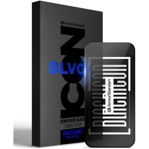 Захисне скло ArmorStandart Space Black Icon для Apple iPhone 14 Pro Max with cutout (ARM67728)