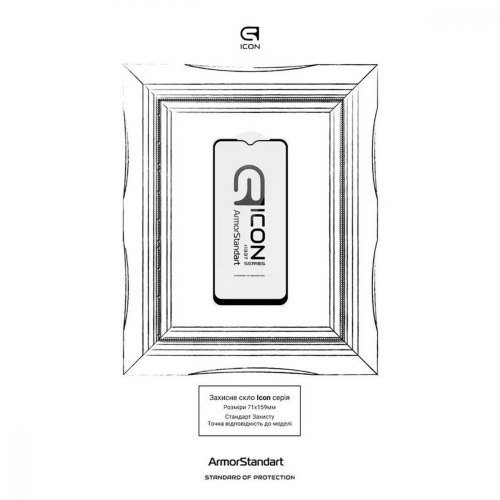 Захисне скло ArmorStandart Icon для Samsung A03 (A035) Black (ARM60631)