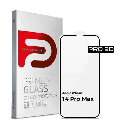 Захисне скло ArmorStandart Pro 3D для Apple iPhone 14 Pro Max Black (ARM66356)