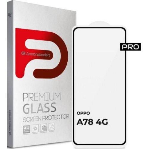 Захисне скло ArmorStandart Pro для OPPO A78 4G Black (ARM69577)