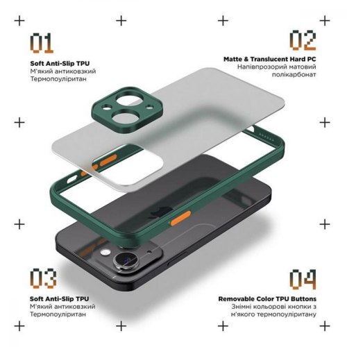 Чохол-накладка ArmorStandart Frosted Matte для Xiaomi Redmi 9C / 10A Dark Green (ARM70490)