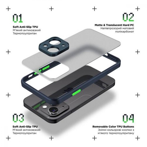 Чохол-накладка ArmorStandart Frosted Matte для Xiaomi Redmi 9C / 10A Navy Blue (ARM70491)