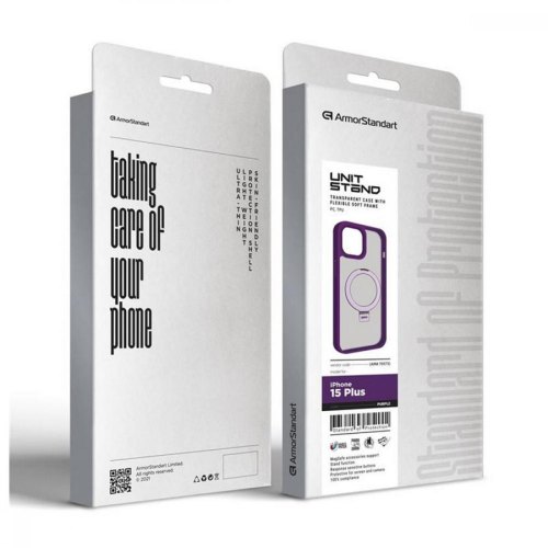 Чохол-накладка ArmorStandart Unit Stand для Apple iPhone 15 Plus Purple (ARM70573)