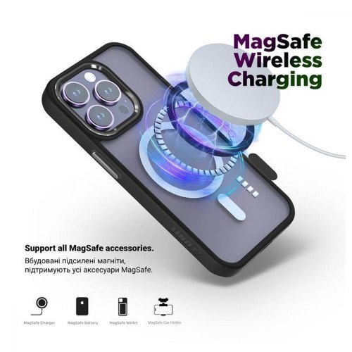 Чохол-накладка ArmorStandart Unit MagSafe для Apple iPhone 15 Pro Black (ARM69353)