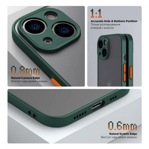 Чохол-накладка ArmorStandart Frosted Matte для Xiaomi Redmi Note 12 Pro 4G Dark Green (ARM68324)