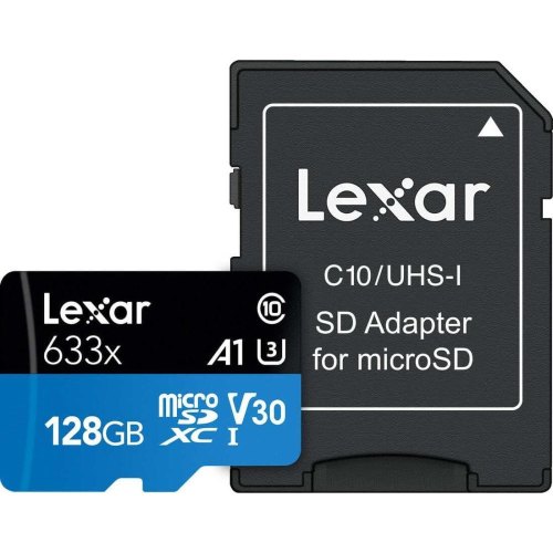 MicroSDHC LEXAR 128GB UHS-I з адаптером (LSDMI128BB633A)