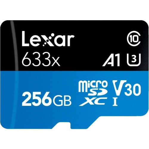 MicroSDHC LEXAR 256GB UHS-I з адаптером (LSDMI256BB633A)