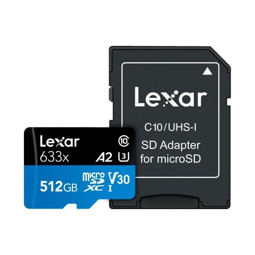 MicroSDHC LEXAR 512GB UHS-I з адаптером (LSDMI512BB633A)