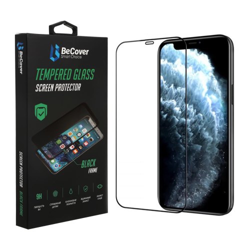 Захисне скло BeCover для Apple iPhone 13 / 13 Pro Black (706663)