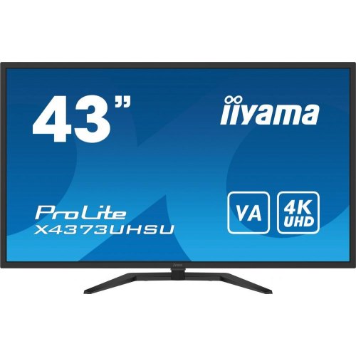 Монітор iiyama 42,5 16:9 VA UHD РК монітор, 3 мс, 60 Гц, PiP/PbP , 2xHDMI, 1xDP, 1xmDP, 1xDP out, 2xUSB 3.0, 2xUSB  X4373UHSU-B1