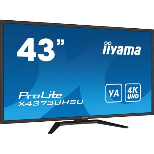 Монітор iiyama 42,5 16:9 VA UHD РК монітор, 3 мс, 60 Гц, PiP/PbP , 2xHDMI, 1xDP, 1xmDP, 1xDP out, 2xUSB 3.0, 2xUSB  X4373UHSU-B1
