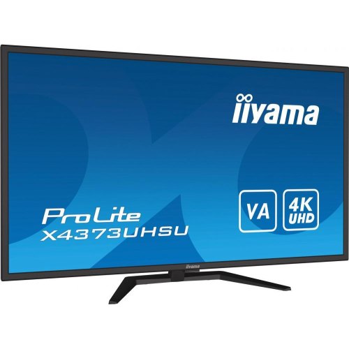 Монітор iiyama 42,5 16:9 VA UHD РК монітор, 3 мс, 60 Гц, PiP/PbP , 2xHDMI, 1xDP, 1xmDP, 1xDP out, 2xUSB 3.0, 2xUSB  X4373UHSU-B1