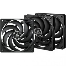 Кулер для корпусу, Arctic P12 Slim PWM PST 3-Pack 120мм 22.4дБ, 2100об/хв, чорний (ACFAN00275A)
