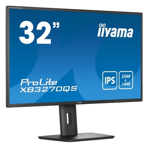 Монітор iiyama ProLite 31.5 16:9 IPS РК монітор, 2560х1440, 4мс, 1xDVI- DL/1xHDMI/1xDP, SP (3 Вт+3 Вт), HAS XB3270QS-B5