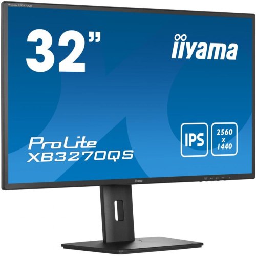 Монітор iiyama ProLite 31.5 16:9 IPS РК монітор, 2560х1440, 4мс, 1xDVI- DL/1xHDMI/1xDP, SP (3 Вт+3 Вт), HAS XB3270QS-B5