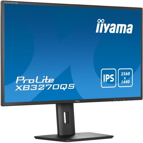Монітор iiyama ProLite 31.5 16:9 IPS РК монітор, 2560х1440, 4мс, 1xDVI- DL/1xHDMI/1xDP, SP (3 Вт+3 Вт), HAS XB3270QS-B5