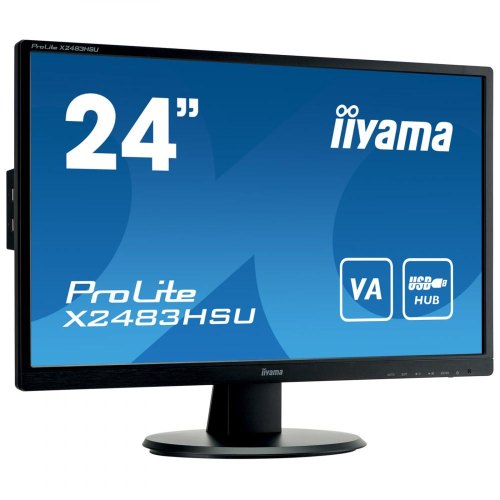 Монітор iiyama ProLite 23.8 16:9 VA РК, 1920х1080, 75 Гц, 4 мс, 1xHDMI/1xDP 1.2/2xUSB 2.0, SP (2 Вт+2 Вт)  X2483HSU-B5