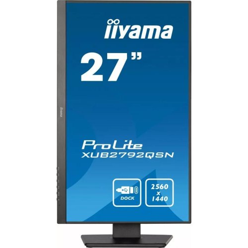 Монітор iiyama 27 16:9 IPS РК монітор, 2560х1440, 4 мс, 75 Гц, 1 xHDMI/1xDP/1xUSB Type C (до 65 Вт)/DP out/2xUSB 3. XUB2792QSN-B5