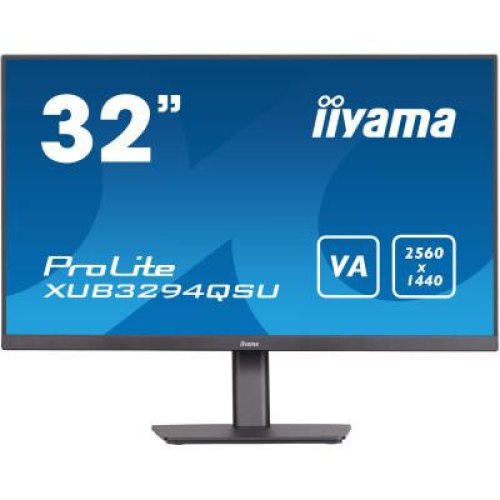 Монітор iiyama 31.5 16:9 VA РК монітор, 2560х1440, 4 мс, 75 Гц,  1xHDMI/1xDP/2xUSB 3.0, SP 2x2W, HAS XUB3294QSU-B1