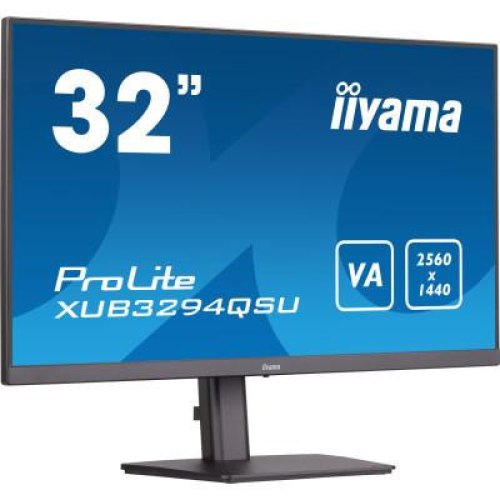 Монітор iiyama 31.5 16:9 VA РК монітор, 2560х1440, 4 мс, 75 Гц,  1xHDMI/1xDP/2xUSB 3.0, SP 2x2W, HAS XUB3294QSU-B1