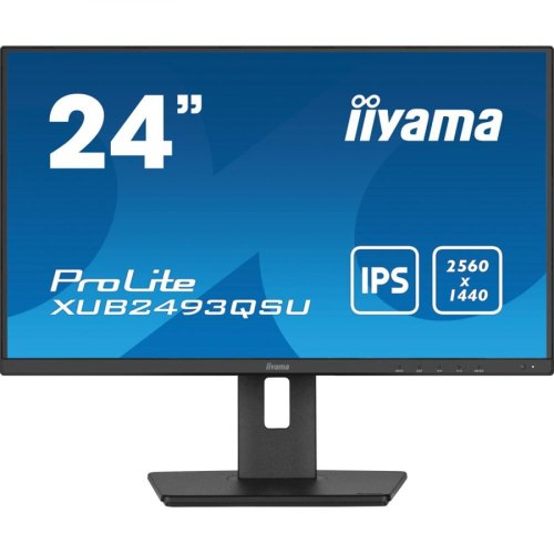 Монітор iiyama 23.8 16:9  IPS РК монітор, 2560х1440, 4 мс, 1xHDM I/1xDisplayPort/3xUSB 3.0, SP 2x2Вт, HAS XUB2493QSU-B5