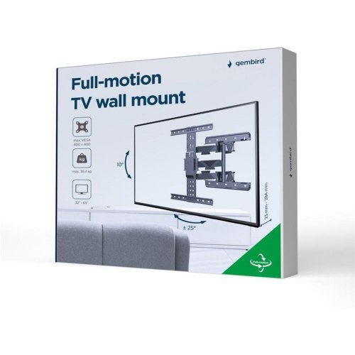 Кріплення настінне Gembird WM-65ST-01 32-65 похило-поворотне