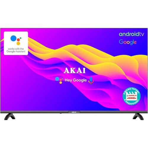 Телевізор 50 AKAI AK50D23UG Smart-TV, (Офіційний GOOGLE) Wi-Fi, 4K 3840 x 2160, 60 Гц, DVB-T2, DVB-S, DVB-C, звук 2х8 Вт, AV вхід x 1, USB x 2, HDMI