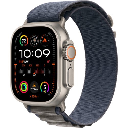 Apple Watch Ultra 2 GPS + Cellular 49mm Titanium Case with Blue Alpine Loop - Medium
