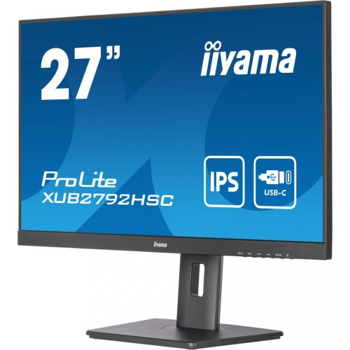 Монітор iiyama ProLite 27 XUB2792HSC-B5 16:9 IPS РК, 1920х1080, 4 мс, 75 Гц, 1 xHDMI/1xDP/1xUSB Type C (до 65 Вт)/2xUSB 3.2