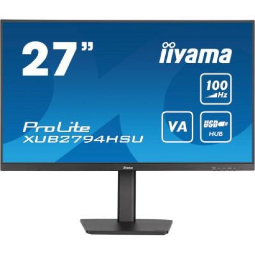 Монітор iiyama ProLite XUB2794HSU-B6 27 16:9  VA РК, 1920х1080, 1мс (MPRT), 100  Гц, FreeSync, 1xHDMI/1xDP/2xUSB 2.0, SP 2x2 Вт