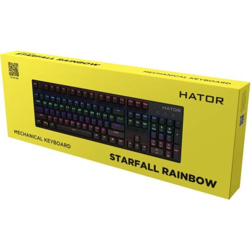 Клавіатура дротова, механічна,  Hator Starfall Rainbow Origin Red (HTK-608-BBG)