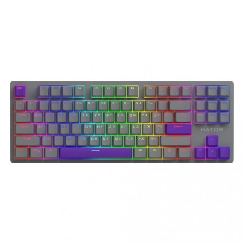 Клавіатура механічна, дротова, Hator Rockfall 2 Mecha TKL Autograph Edition (HTK-526) titanium
