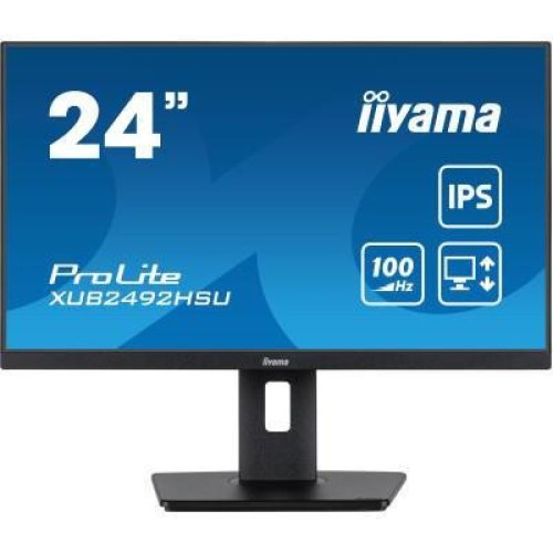 Монітор iiyama XUB2492HSU-B6 23.8 16:9 IPS РК, 1920х1080, 0.4 мс (MPRT), 100 Гц, FreeSync, 1xHDMI/1xDP/4xUSB 3.2, SP 2x2