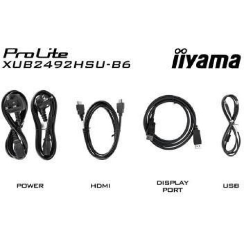 Монітор iiyama XUB2492HSU-B6 23.8 16:9 IPS РК, 1920х1080, 0.4 мс (MPRT), 100 Гц, FreeSync, 1xHDMI/1xDP/4xUSB 3.2, SP 2x2