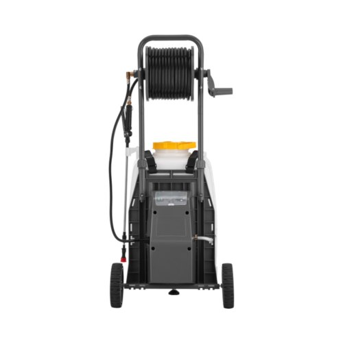 Обприскувач акумуляторний 2E AquaSpray 40LRC 40л 12В 1х12А·год 7бар 2.9л·хв 16кг вольтметр колеса катушка шланг 30м