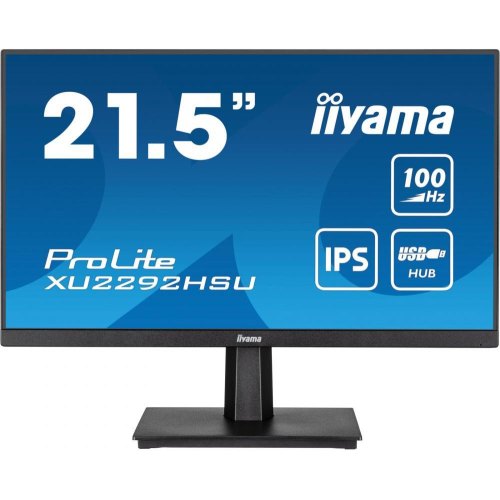 Монітор iiyama ProLite XU2292HSU-B6 21.5 16:9 IPS РК, 1920х1080, 0.4 мс (MPRT), 100 Гц, FreeSync, 1xHDMI/1xDP/4xUSB 3.2, SP 2x2