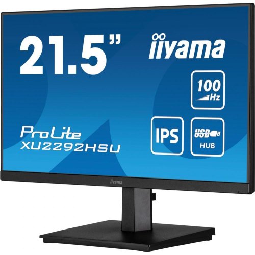 Монітор iiyama ProLite XU2292HSU-B6 21.5 16:9 IPS РК, 1920х1080, 0.4 мс (MPRT), 100 Гц, FreeSync, 1xHDMI/1xDP/4xUSB 3.2, SP 2x2